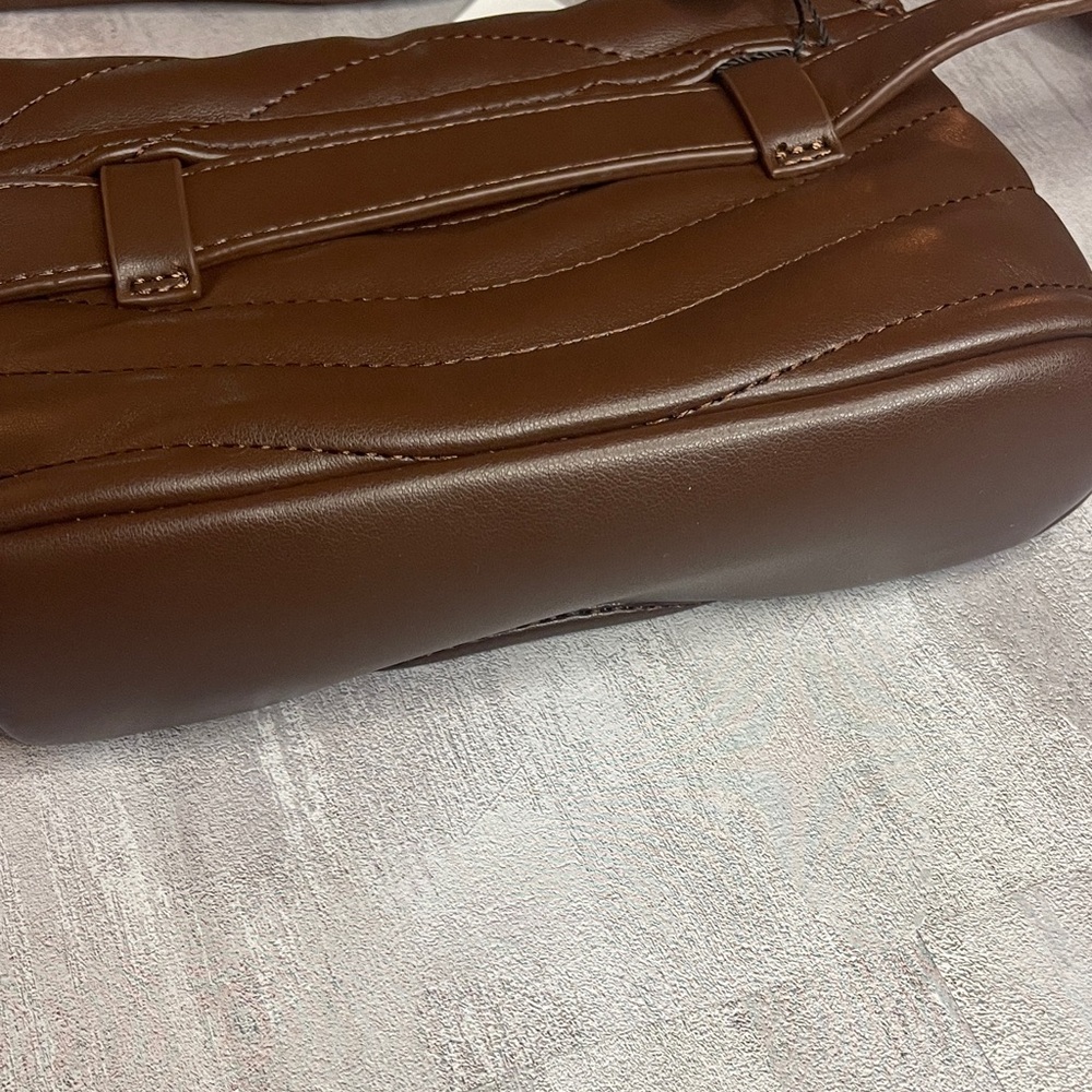 The Drop- Brown Quilted Crossbody/Belt Bag - Picture 7 of 11
